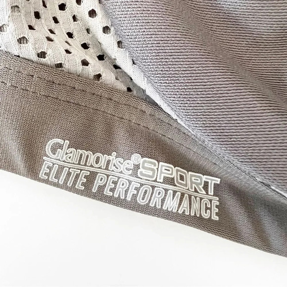 Glamorise Sports Bra 36D Gray Compression Tank Running Sport Elite‎ Performance - Picture 5 of 6